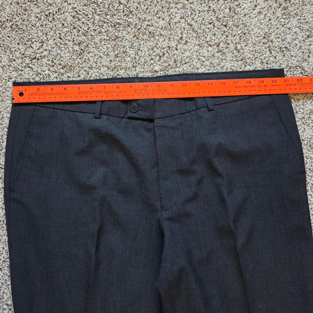 Alberto Kevin Ceramica Charcoal Gray Dress Pants Mens Size 42x32 Flat Front - Picture 6 of 8